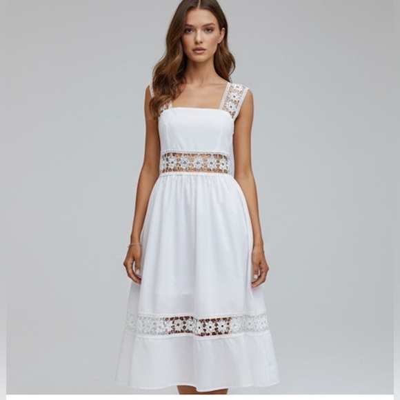 Eyelet Embroidery Dress White - Picture 4 of 6